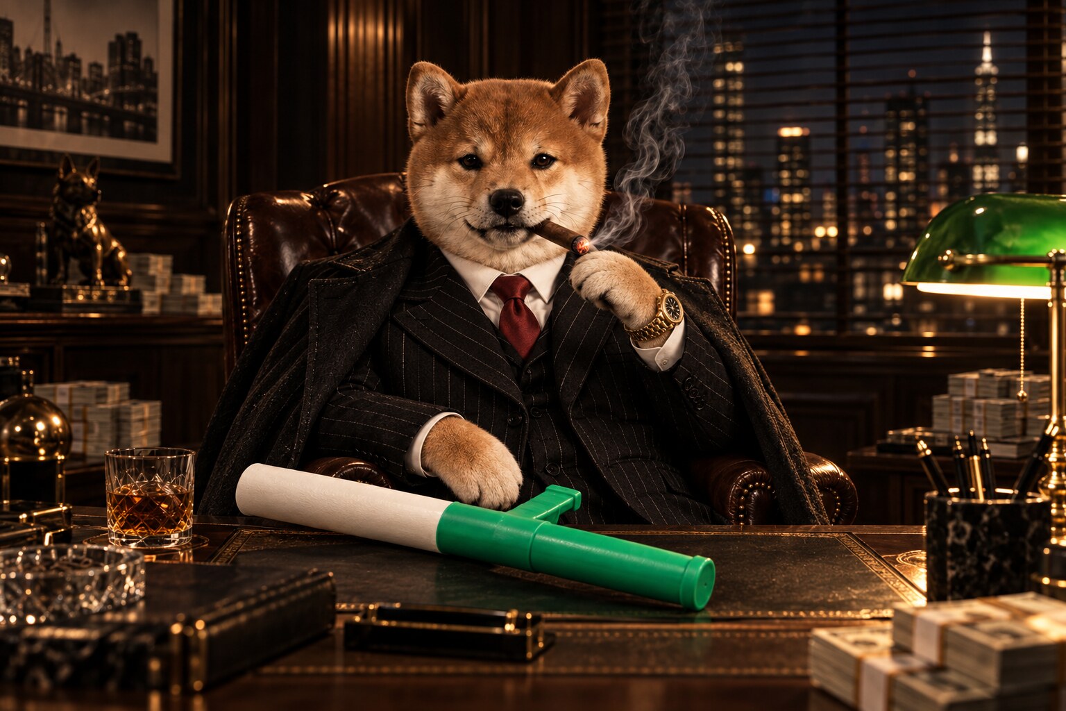 Crime Baton boss inside a private office